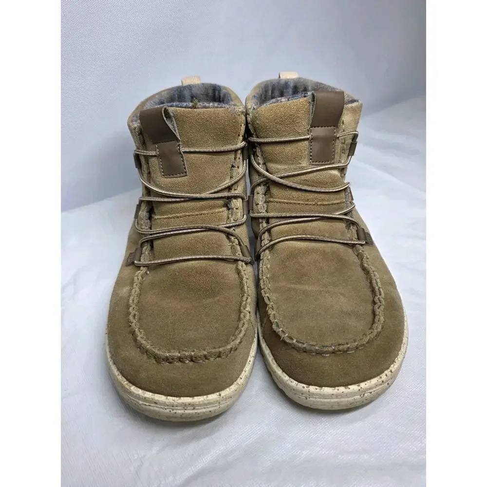 Hey Dude Womens Lea Ankle Boots Chestnut Women's US Size 8 Slip On Shoes